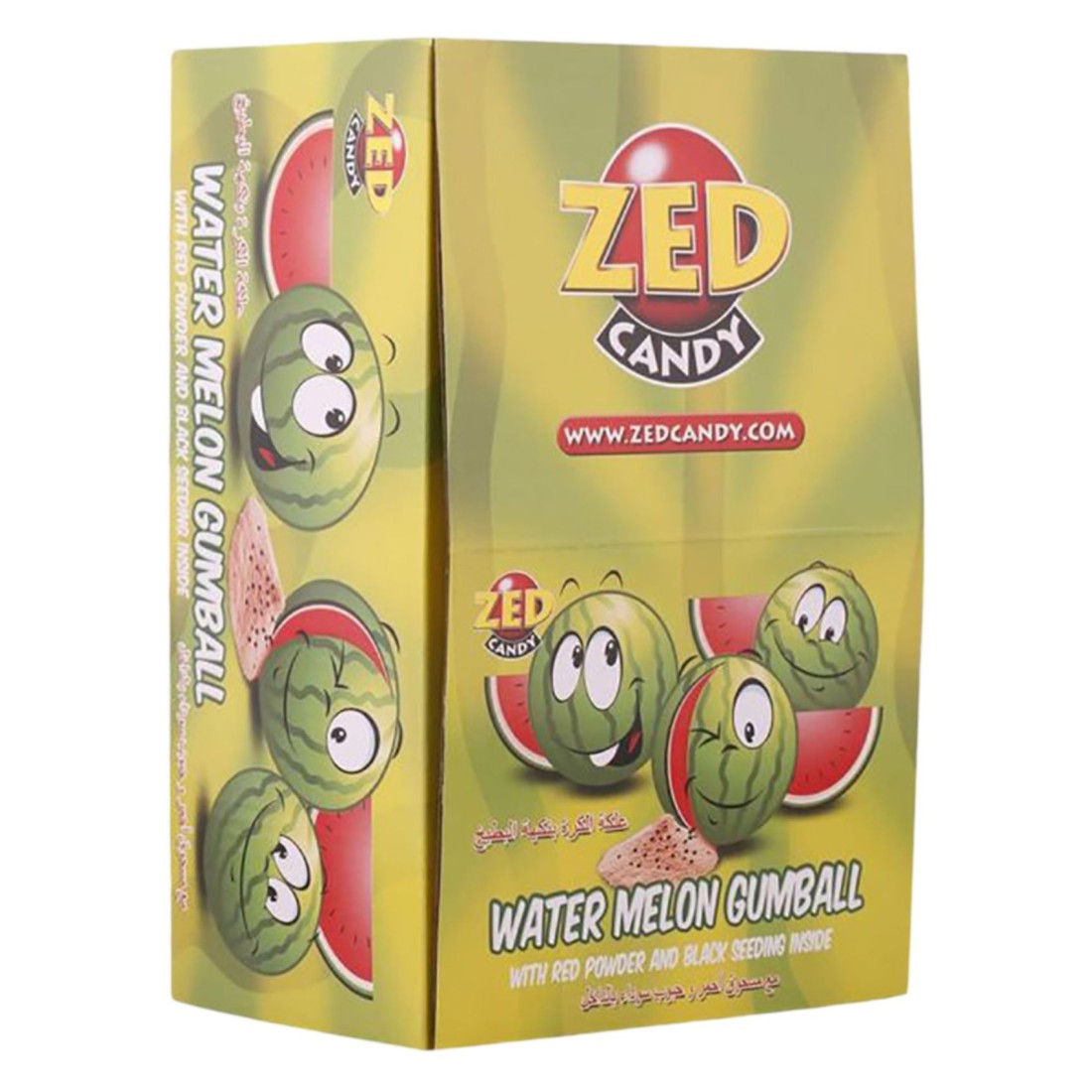 Zed Candy Watermelon Gumball Candy, 34.7g Pack of 40