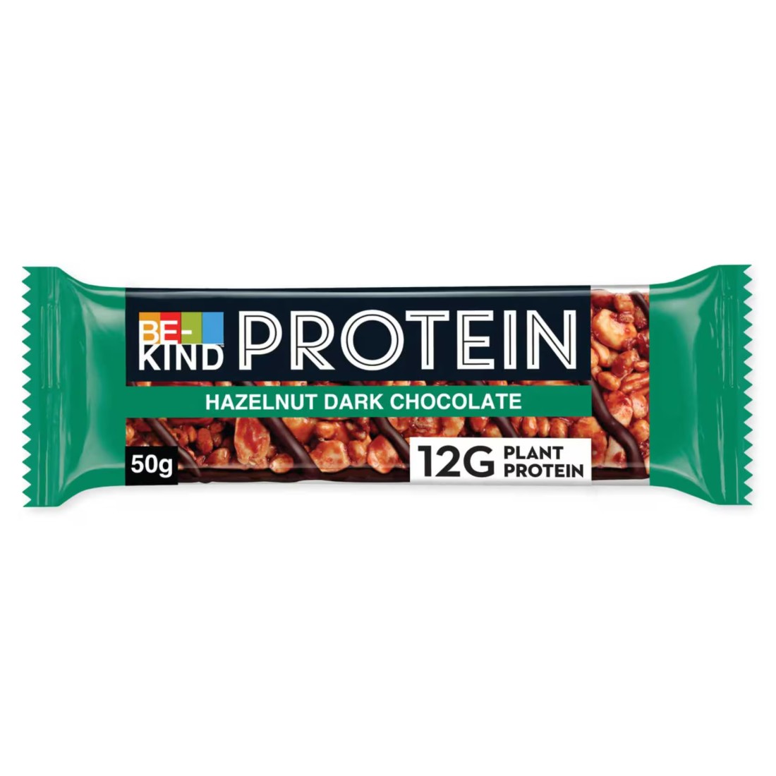 Be-Kind Hazelnut Dark Chocolate Protein Bar, 50g Pack of 12
