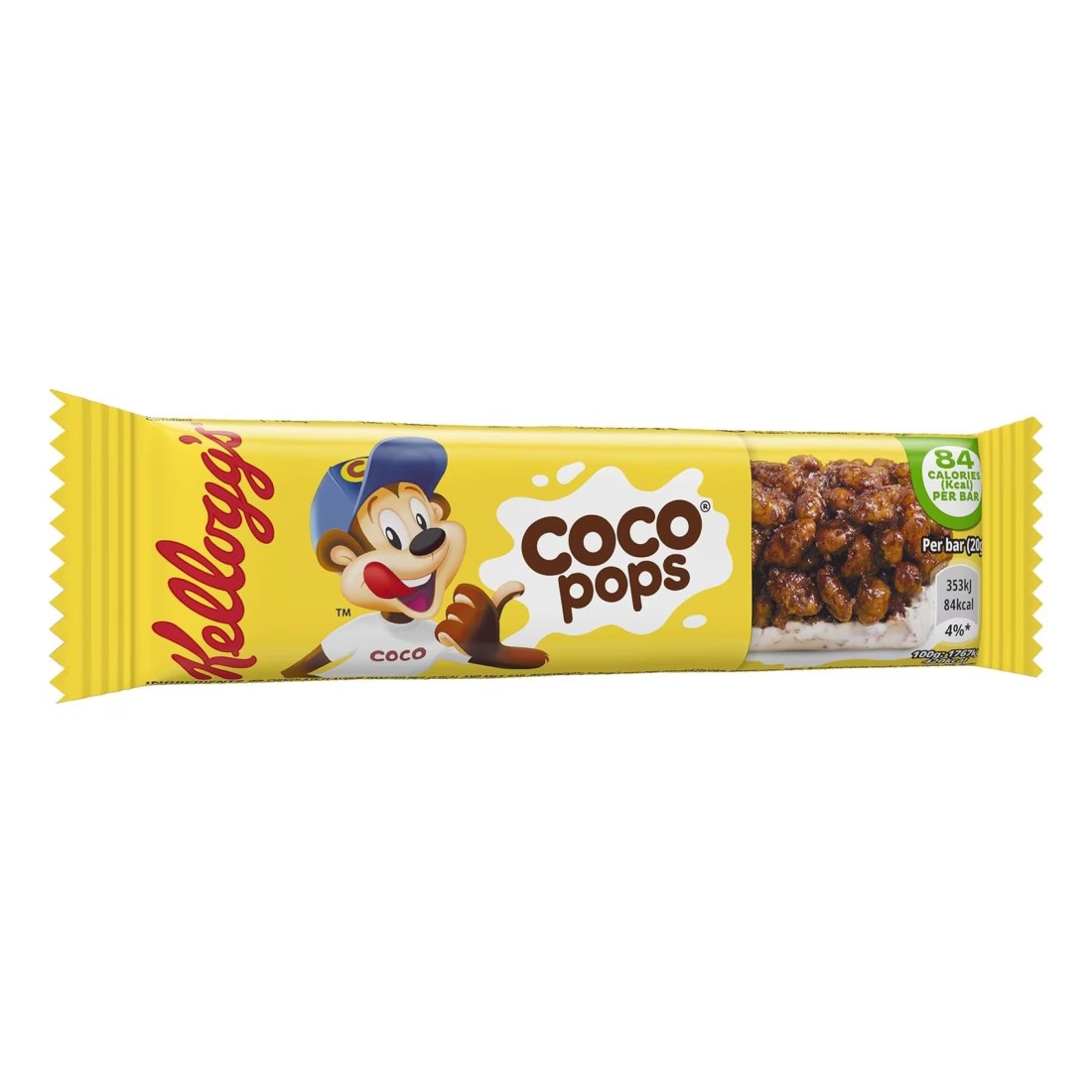Kellogg&#39;s Coco Pops Milk and Chocolate Cereal Bar, 20g Pack of 6