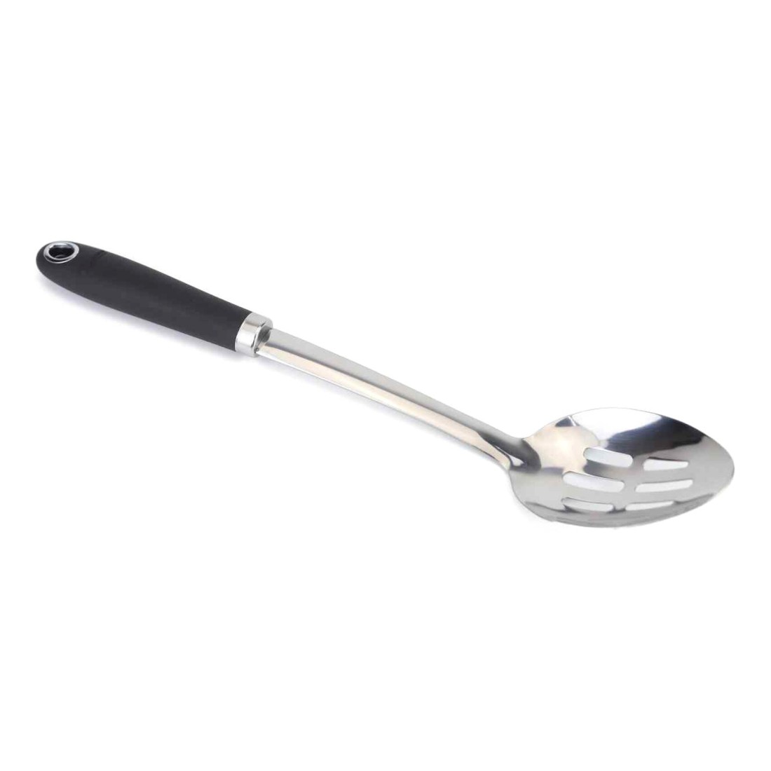 Home Pro Slotted Spoon Silver And Black