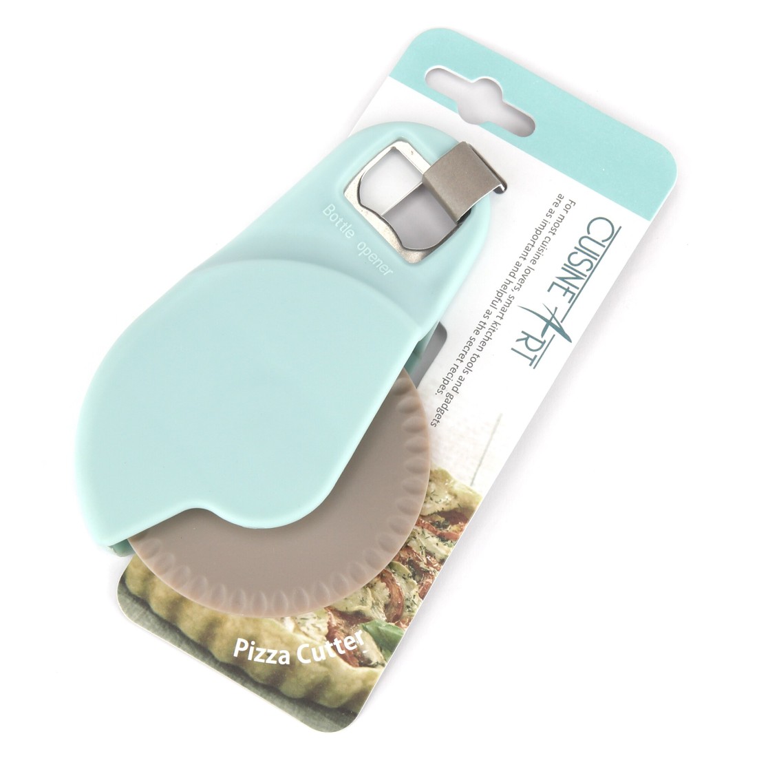 Cuisine Art Pizza Cutter With Bottle Opener Blue