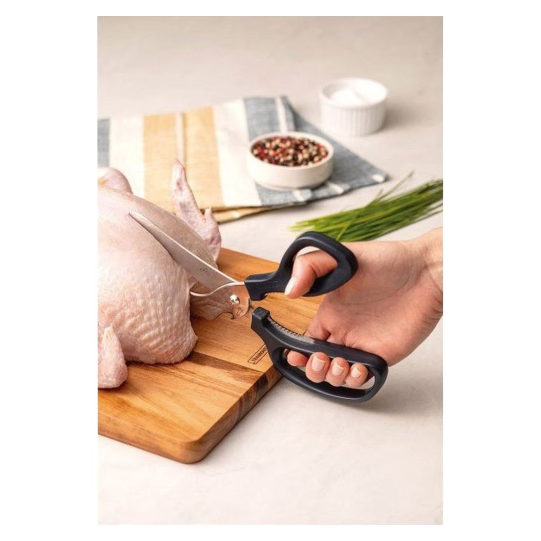 Tramontina Professional Stainless Steel Carving Kitchen Scissors Black 20cm