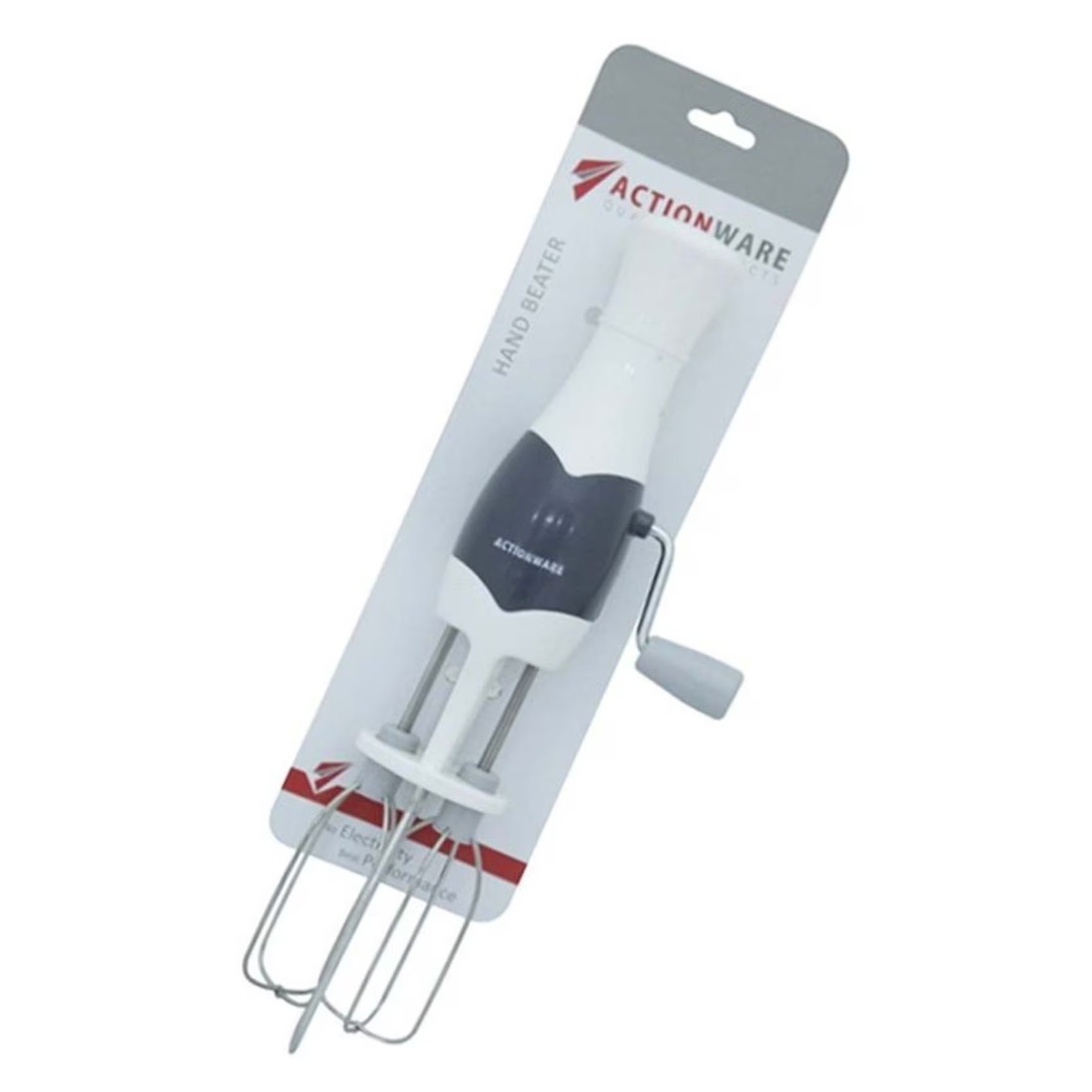 Actionware Stainless Steel Hand Beater White And Grey