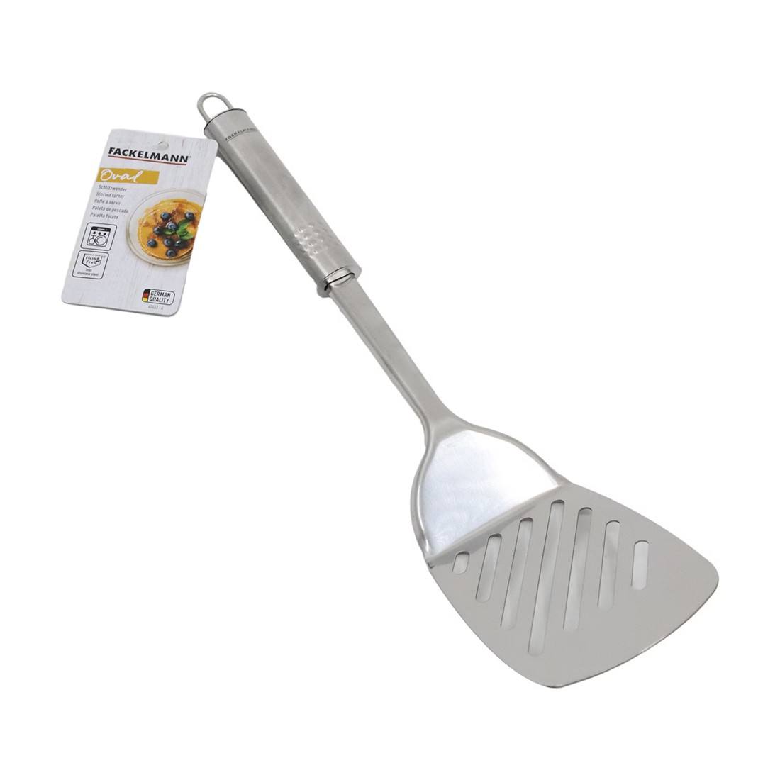 Fackelmann Opal Stainless Steel Slotted Turner Silver 33cm