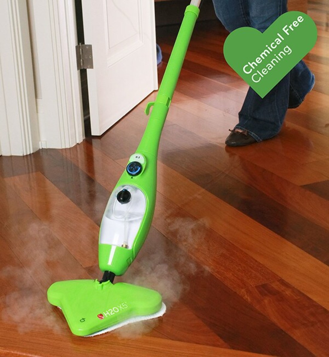 Steam Mop &amp; Handheld Steam Cleaner, 10-in-1 Multipurpose Floor Steamer for Hardwood, Tile, Grout, Upholstery &amp; Carpet, Chemical-Free Deep Cleaning.