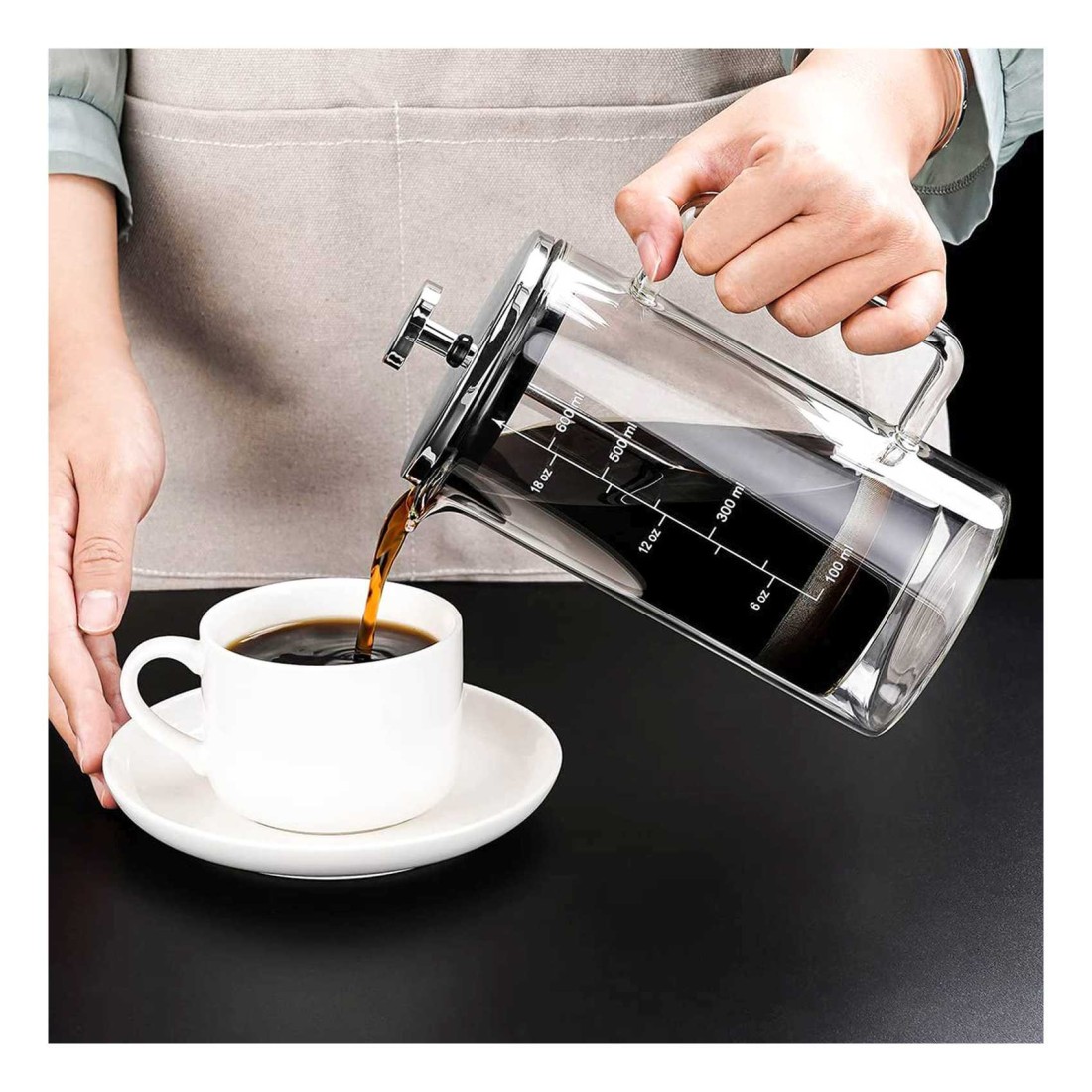 Blackstone French Press Coffee Maker CFDW3 Clear 1L