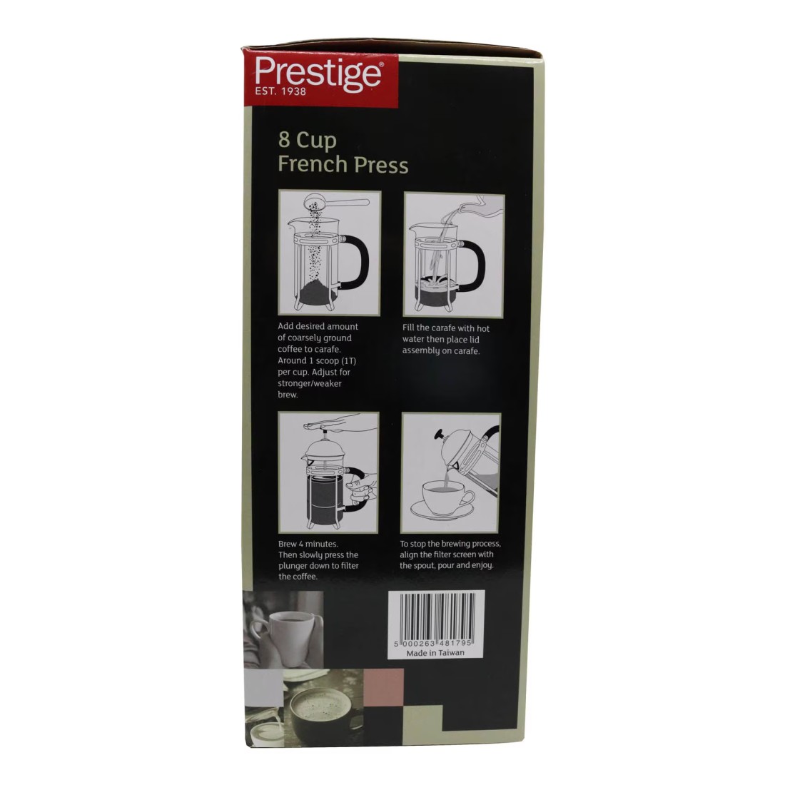 Prestige 8 Cups French Press Clear 1L