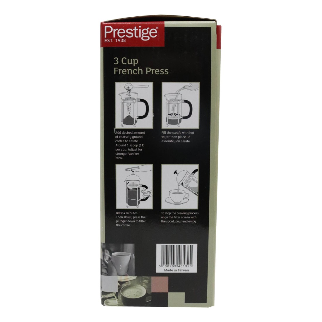 Prestige 3 Cups French Press Clear 375ml