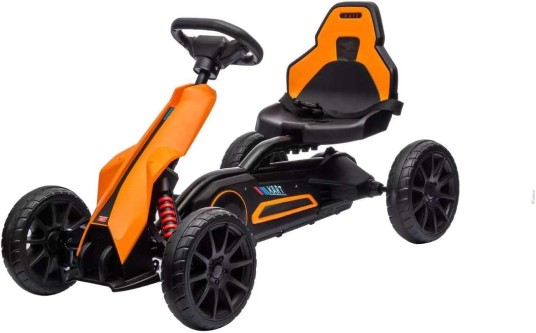 Lovely Baby Pedal Car LB 6005 Pedal Go Kart, Ride On Toys For Boys And Girls, Go Kart, Ride On Car, Outdoor Toys, Beats Every Tricycle, Adaptable To Body Lenght - Orange