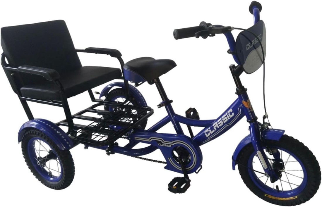 Classic Lovely Baby Sofa Tricycle For Kids 12 inch - Blue