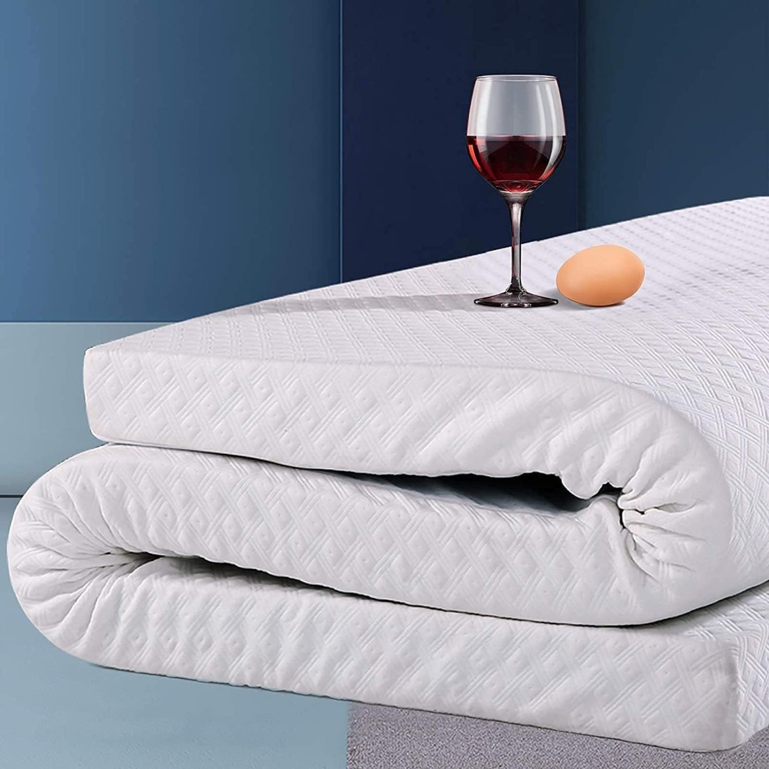 Vital Memory Foam (Visco) Mattress Topper Height Of 5 Cm With Removable Knitted Fabric Cover (King - 180 X 190)