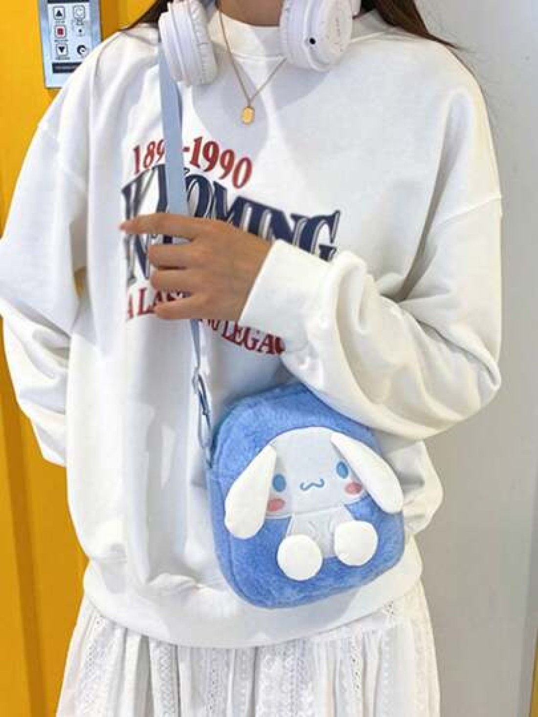 Sanrio 1 قطعة شخصية Sanrio وحقيبة كتف قطع كرتونية للوجبات الخفيفة 1 قطعة، حقيبة ظهر كتف متنوعة لسيدات على شكل قطة KT