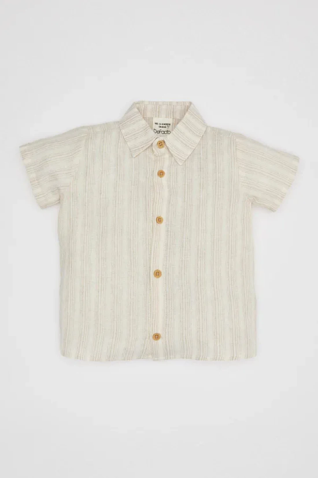 Defacto 4-Piece Striped Set for Baby Boy - Poplin Shirt, Shorts and Bow Tie Pants B8082A524Sm