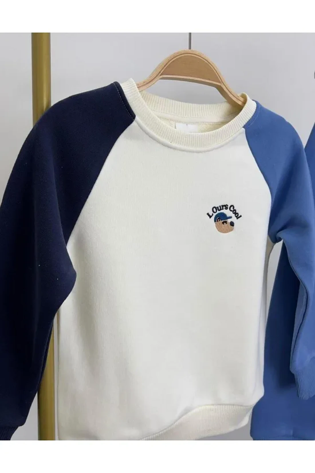 Magu Embroidered Winter Cotton Sweatshirt and Jogger Tracksuit Set for Boy