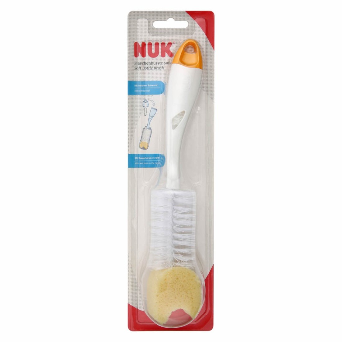 NUK BOTTLE BRUSH 2 IN 1 WITH SPONGE