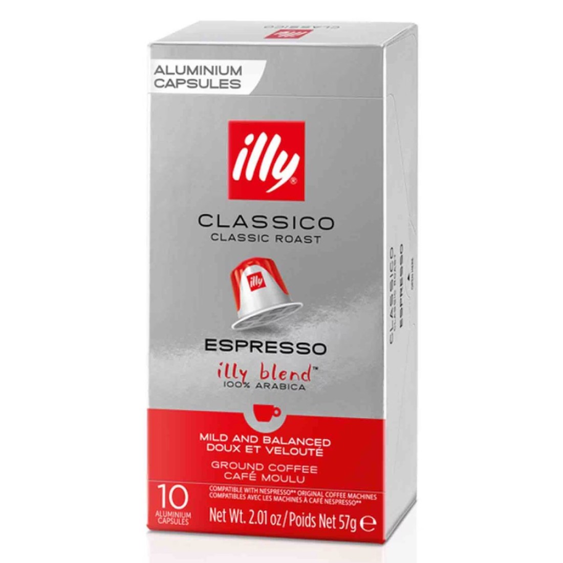 Illy Classico Classic Roast Espresso Ground Coffee 10 Capsules