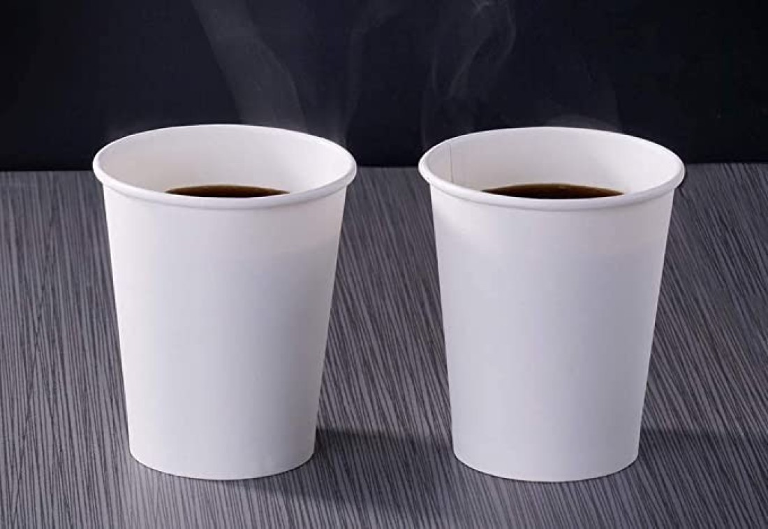 Yesocea 8 Oz. White Paper Cups Serve Your Drinks With Convenience And Style Disposable Hot Chocolate, Cocoa, Water, Coffee Cup [50 Cups]