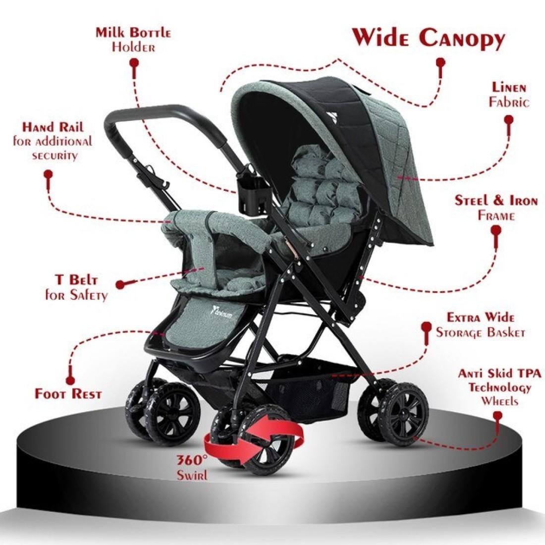 Teknum Reversible Travel System - Dark Grey