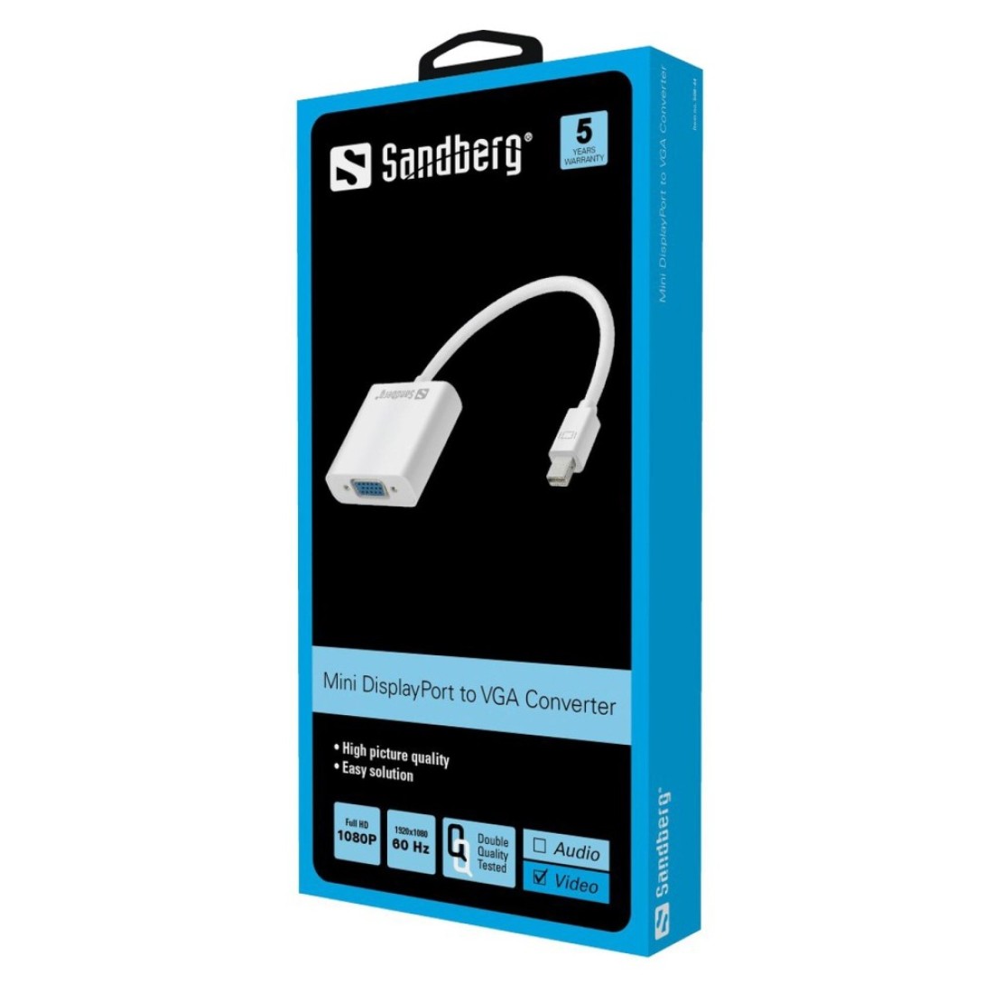 Sandberg Mini Display Port VGA Adapter White