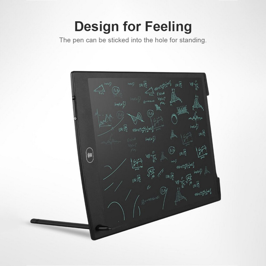 Generic-8.5 Inch LCD Drawing Tablet Portable Digital Pad Writing Notepad Electronic Graphic Board Notes Reminder Font Bold with Stylus Pen(Black)