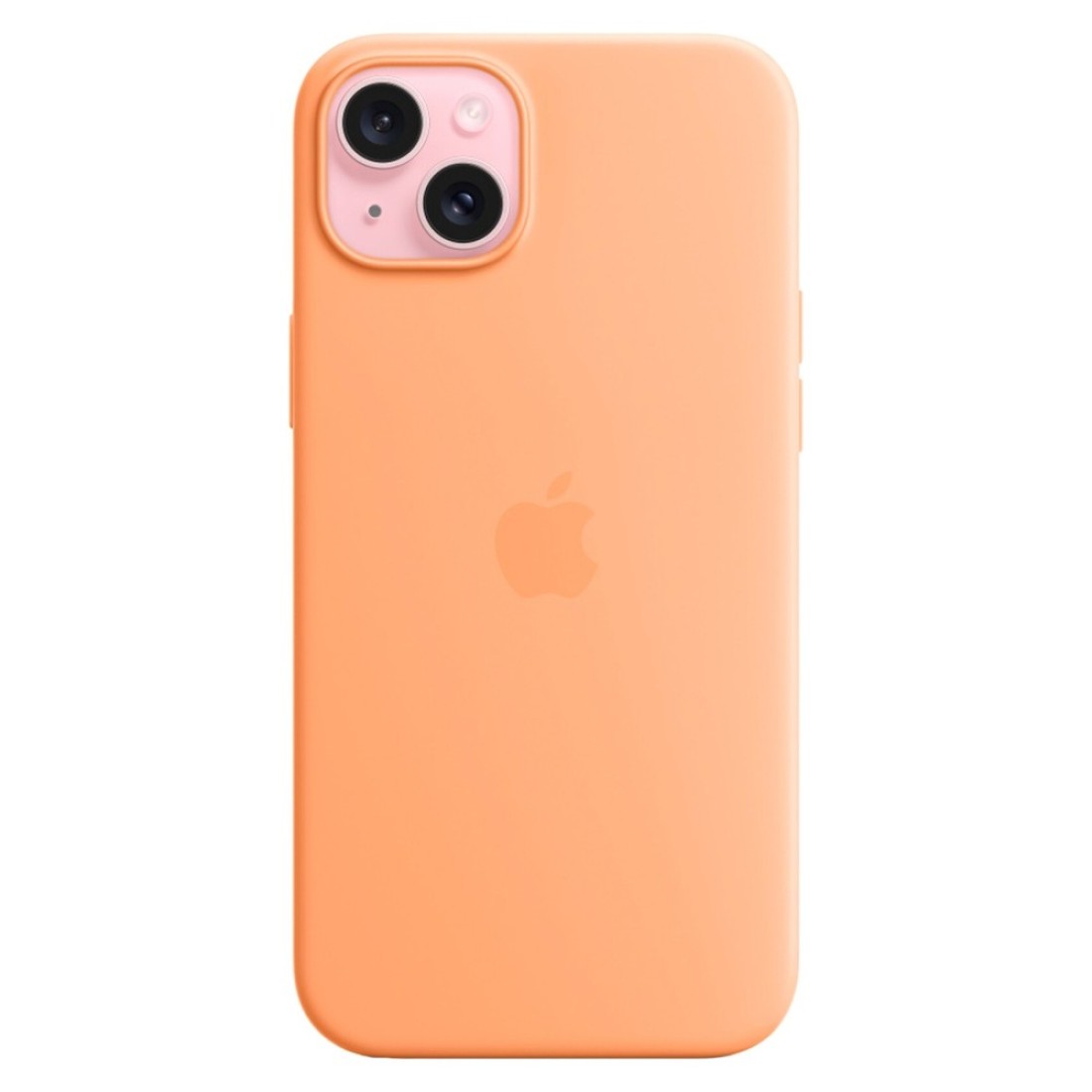 Apple Silicone Case Cover With MagSafe For iPhone 15 Plus Orange Sorbet