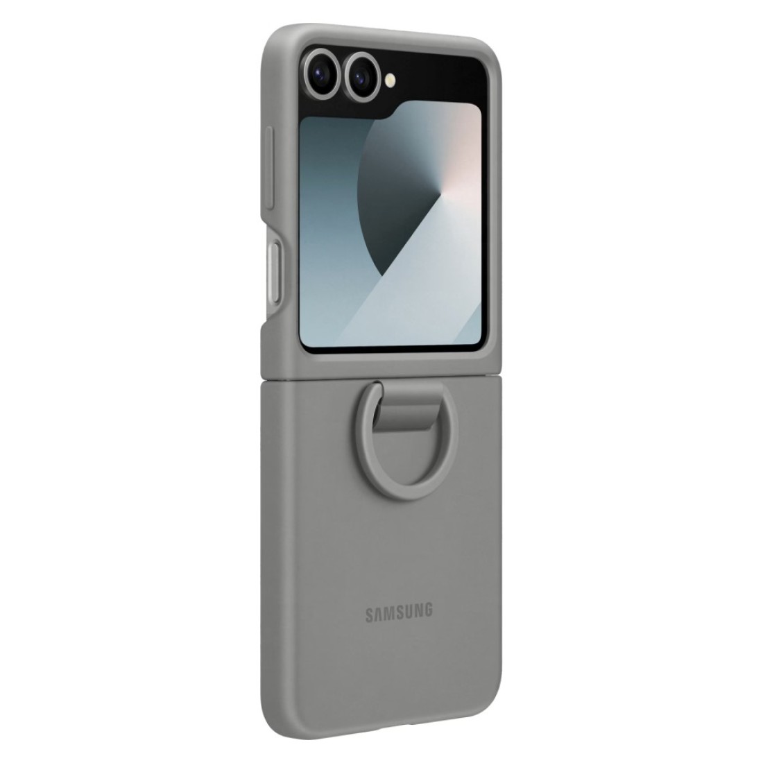 Samsung Silicone Case Cover with Ring for Galaxy Flip6 Grey