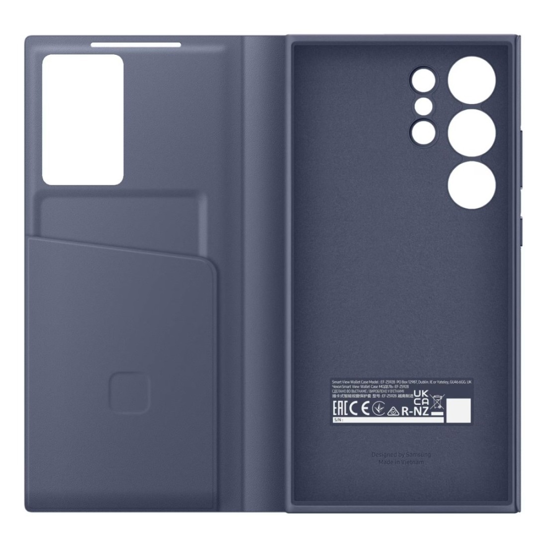 Samsung Smart View Wallet Case Cover for Galaxy S24 Violet