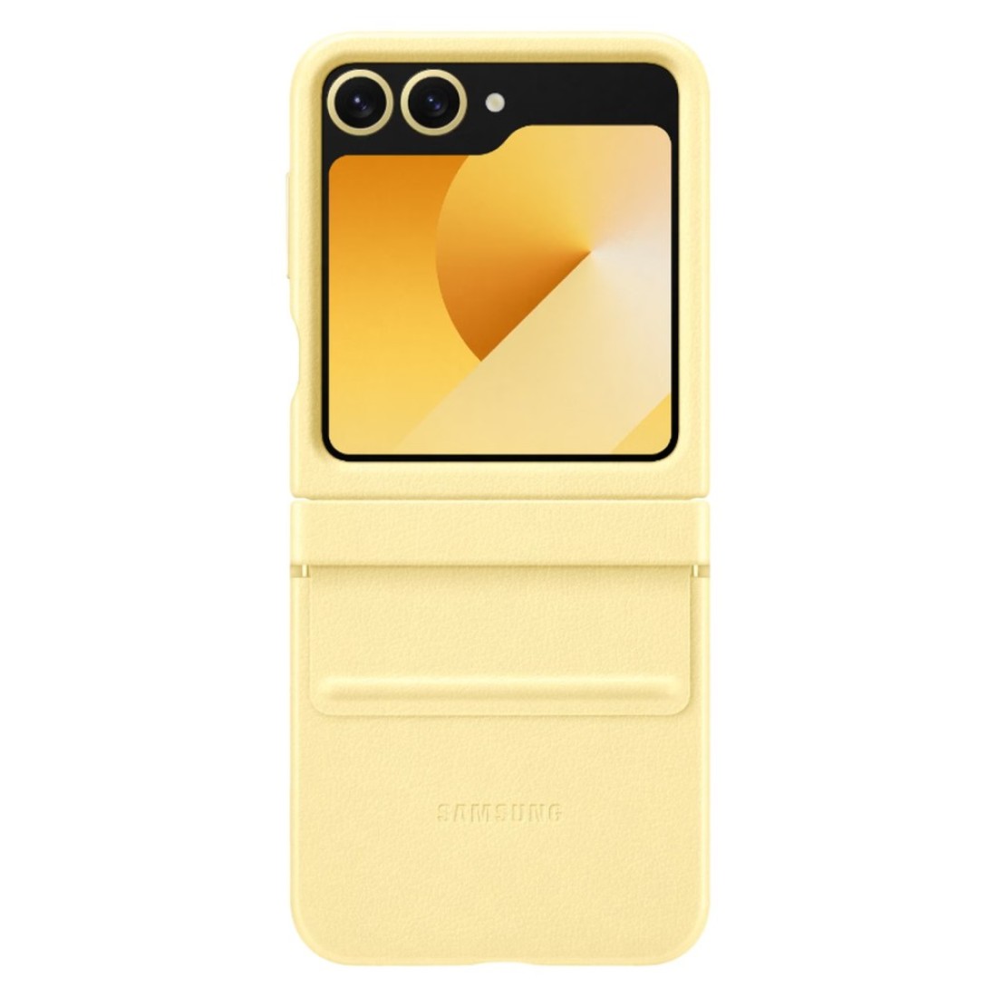 Samsung Vegan Leather Flap Case Cover for Galaxy Flip6 Yellow