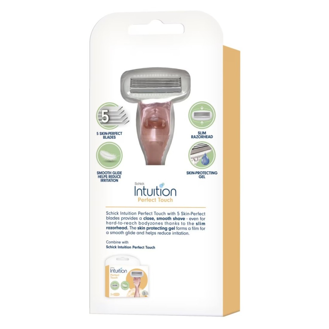 Schick Intuition Perfect Touch Razor With 2 Cartridge Pink