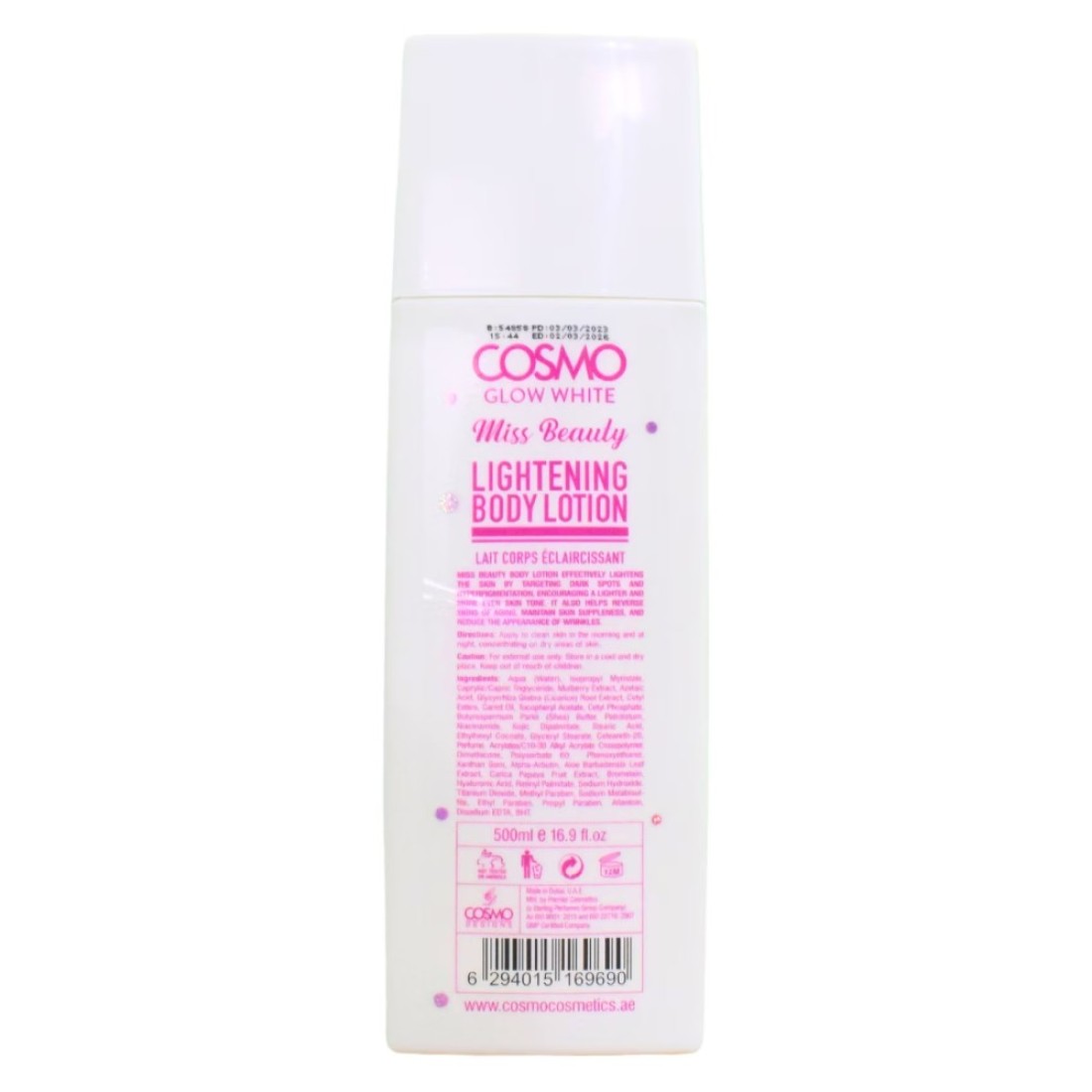 Cosmo Glow White Lightening Body Lotion 500ml