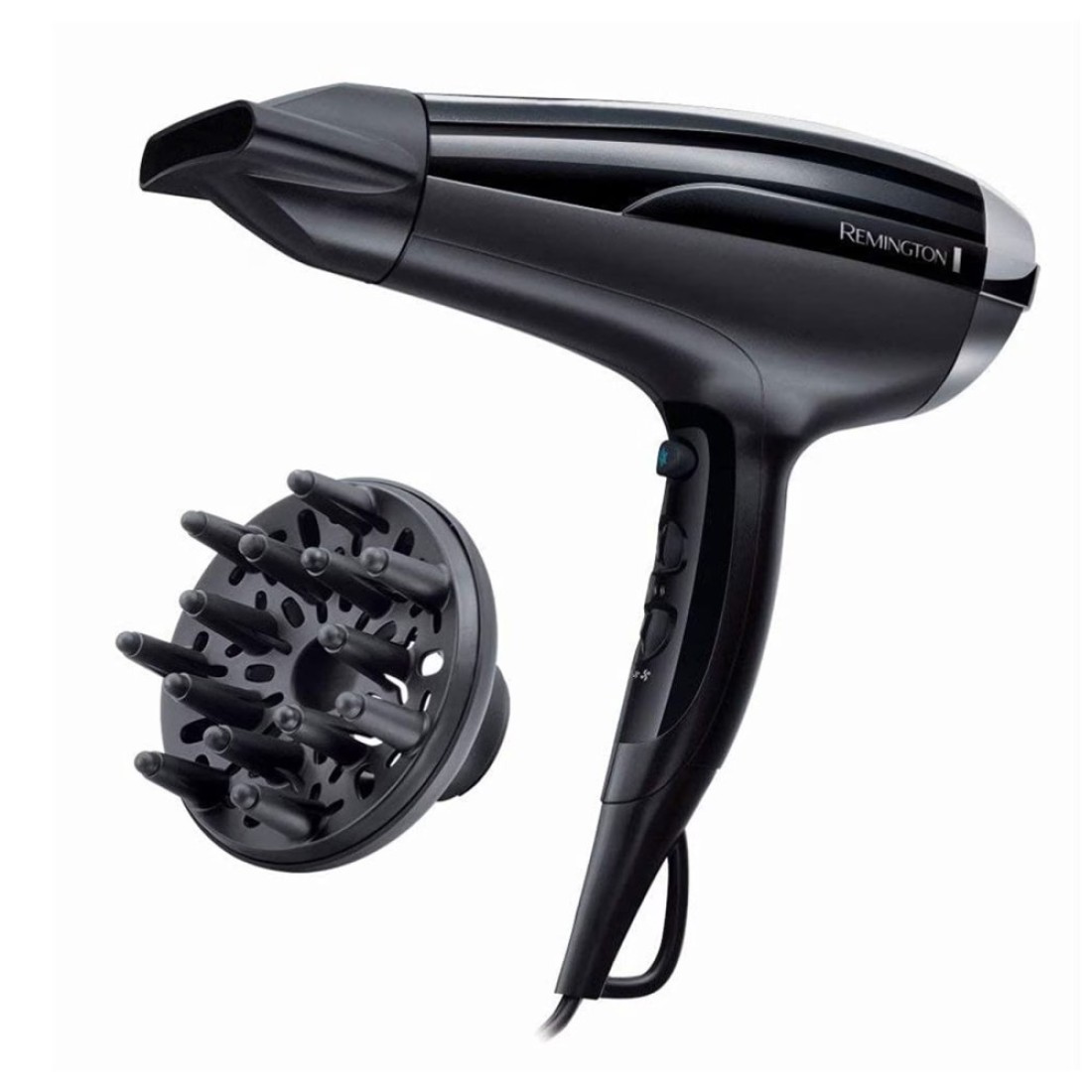 Remington Hair Straightener S3700 With Hair Dryer D5215 And Diffuser Black