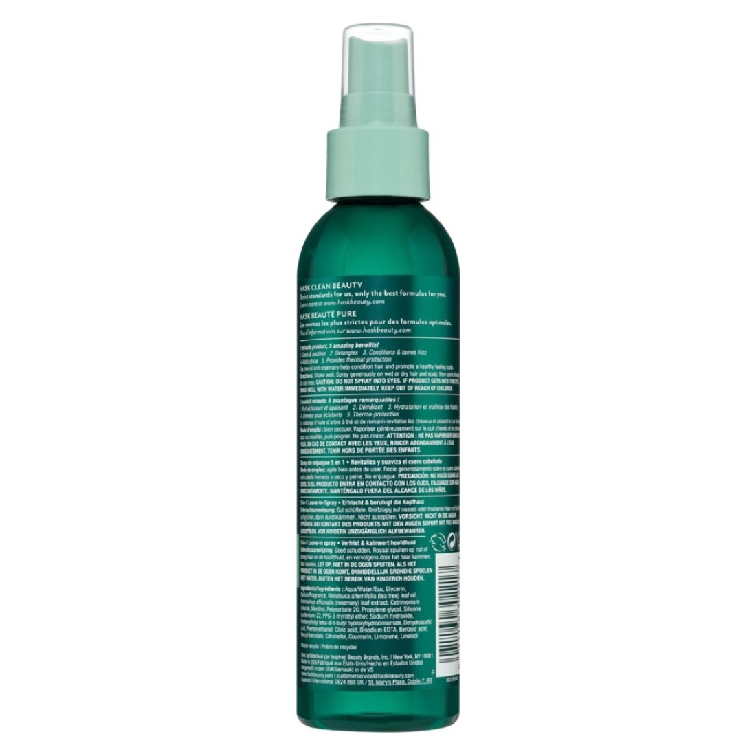 Hask Tea Tree Oil And Rosemary 5-In-1 Leave-In Spray Green 175ml