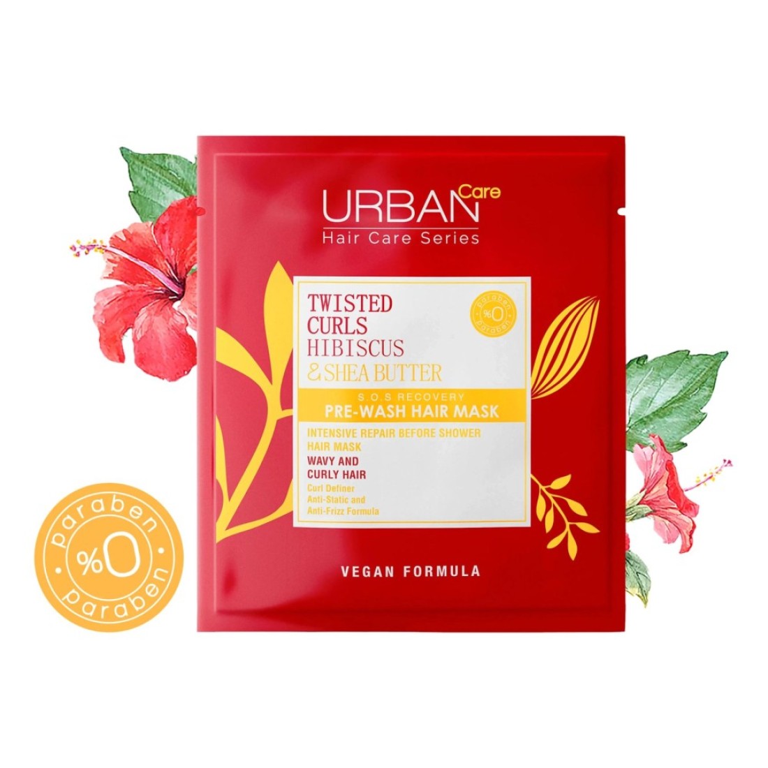 Urban Care Twisted Curls Hibiscus And Shea Butter Pre-Wash Hair Mask 50ml