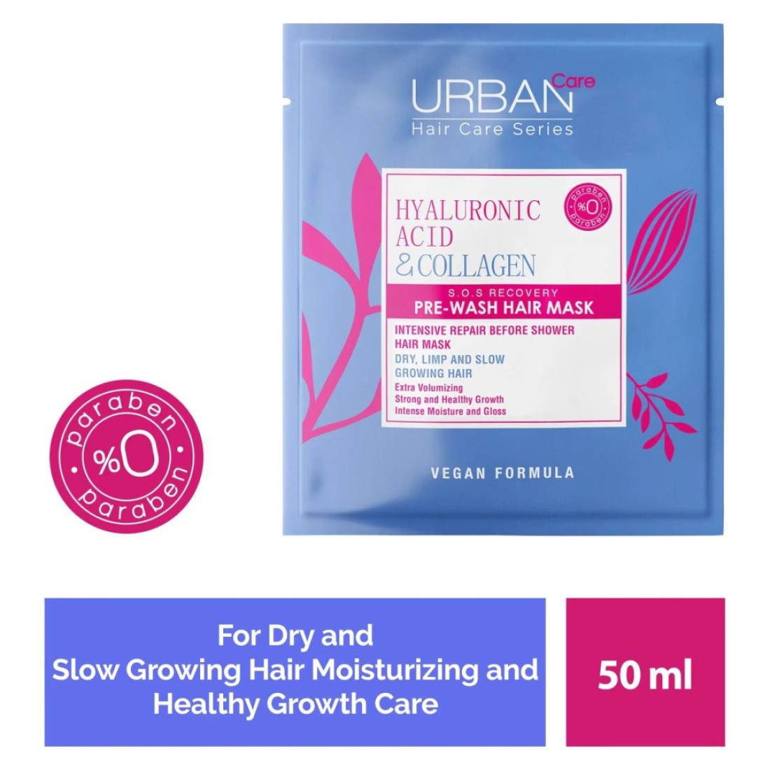 Urban Care Hyaluronic Acid And Collagen Pre-Wash Hair Mask 50ml