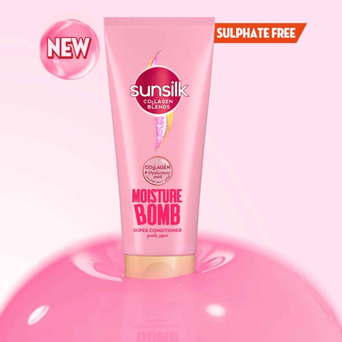 Sunsilk Collagen Blends Conditioner for dry hair Moisture Bomb Infused with Collagen + Hyaluronic Acid 170ml