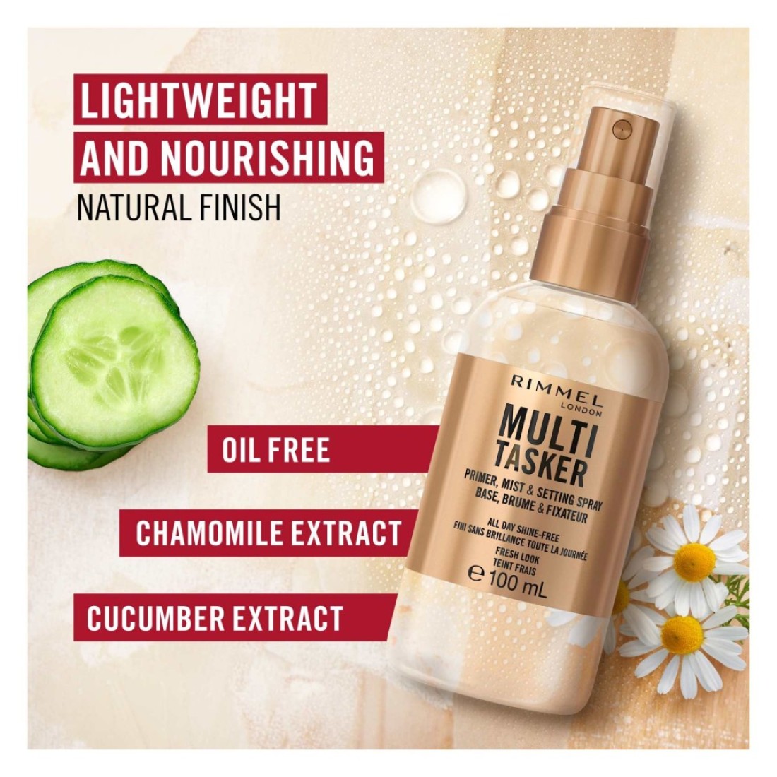 Rimmel London Multi Tasker Primer, Mist and Setting Spray, 100ml