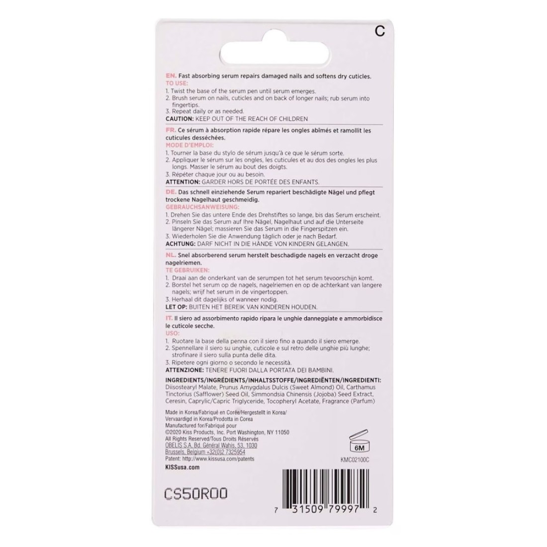 Kiss Manicovery Nail And Cuticle Repair Pen KMC02 Clear 1.2ml