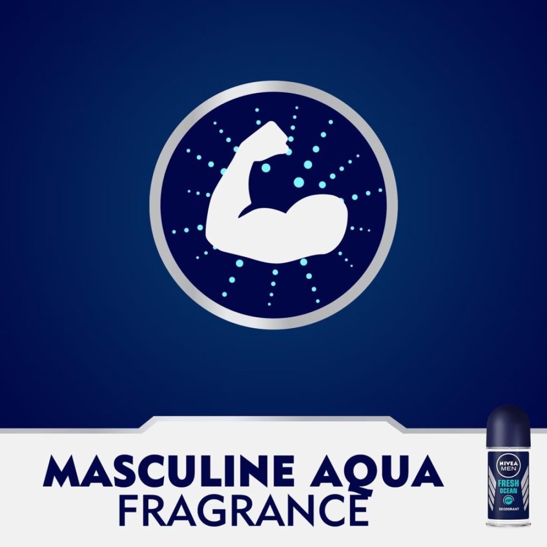 NIVEA MEN Deodorant Roll-on for Men Fresh Ocean Aqua Scent 50ml