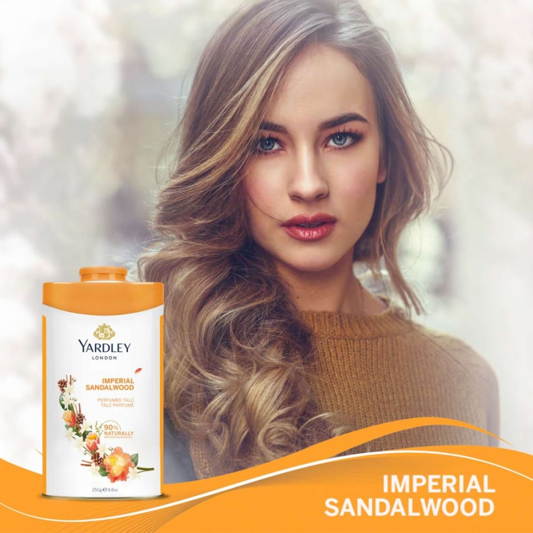 Yardley London Imperial Sandalwood Talcum Powder White 125g