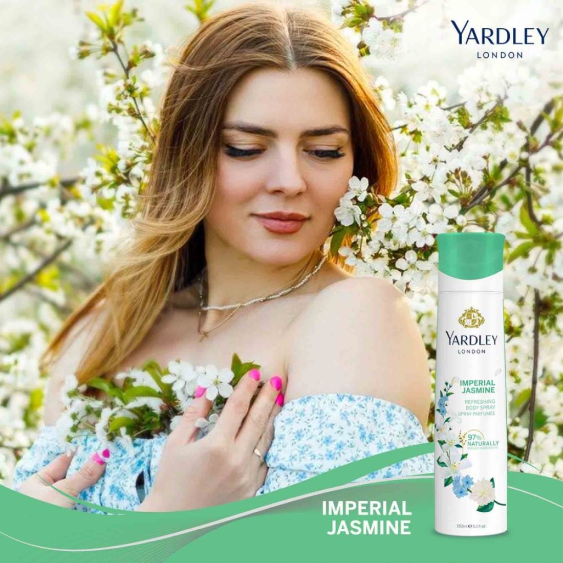 Yardley London Jasmine Deodorant Clear 150ml
