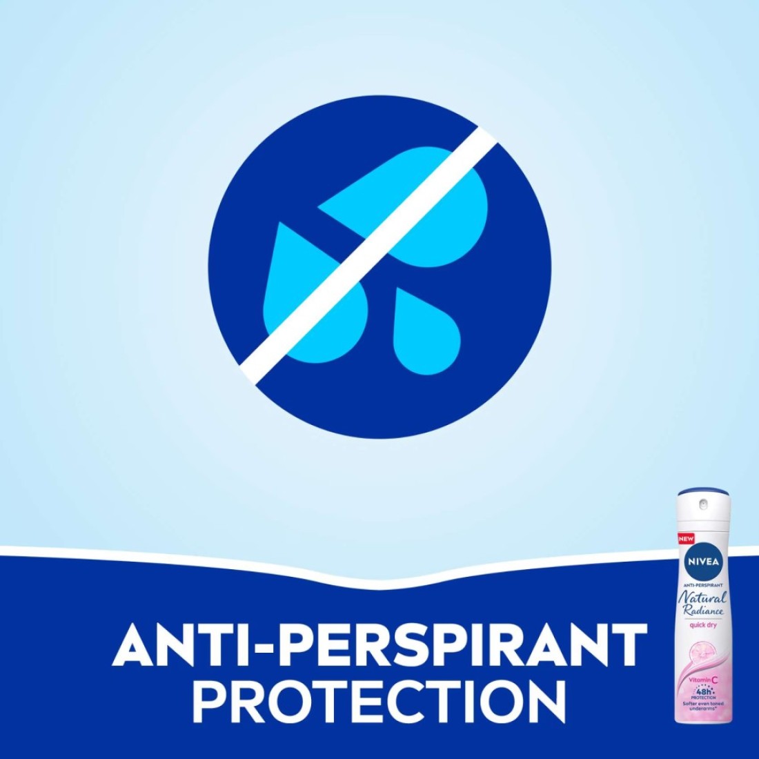 NIVEA Antiperspirant for Women Natural Radiance Spray 150ml Pack of 3