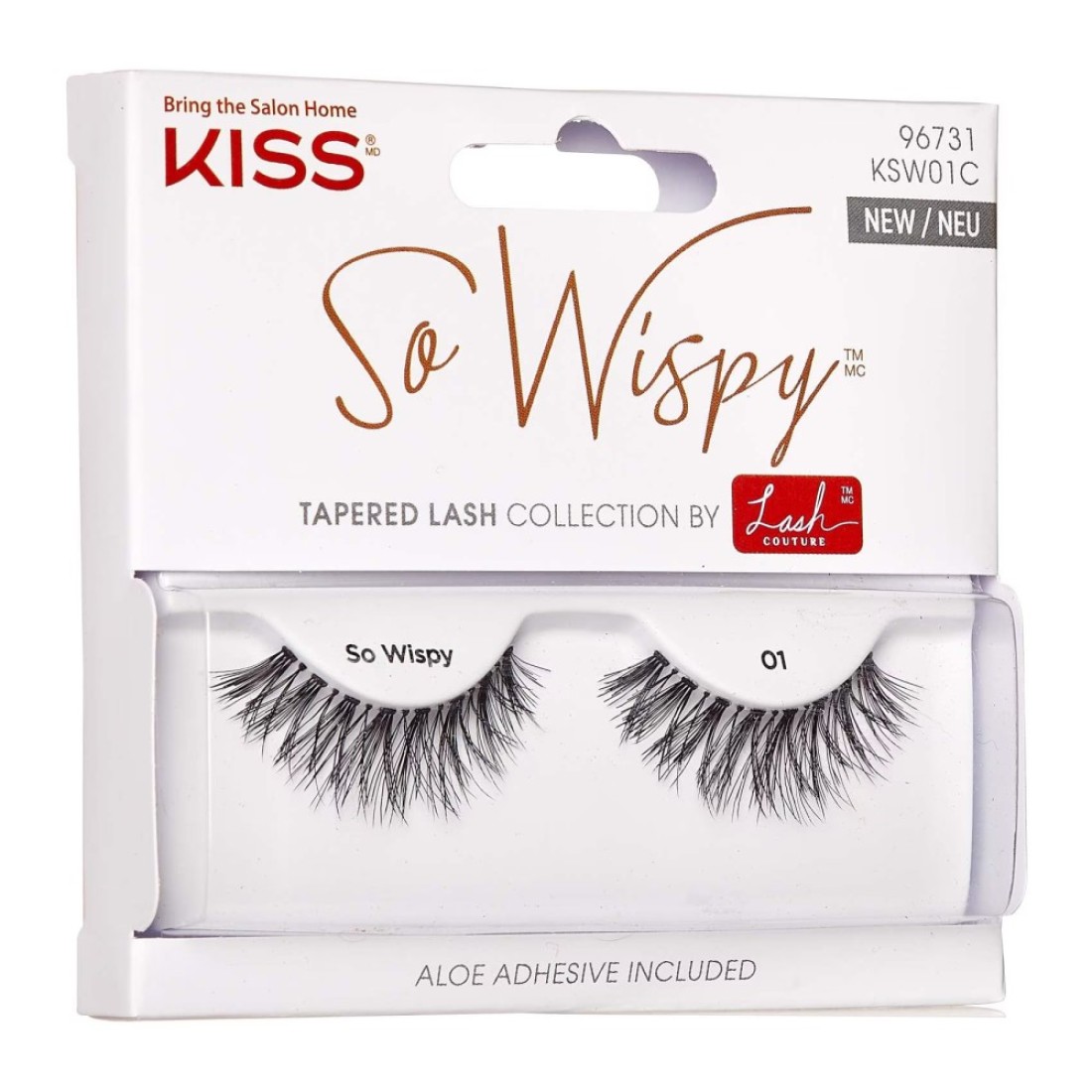 Kiss So Wispy Tapered False Eyelashes KSW01C Black