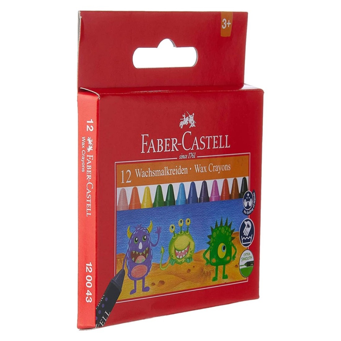 Faber Castell Colour Pencils 12 PCS with Wax Crayons 12 PCS and Fibre-Tip Colour Markers 12 PCS and 120 GSM Drawing Book