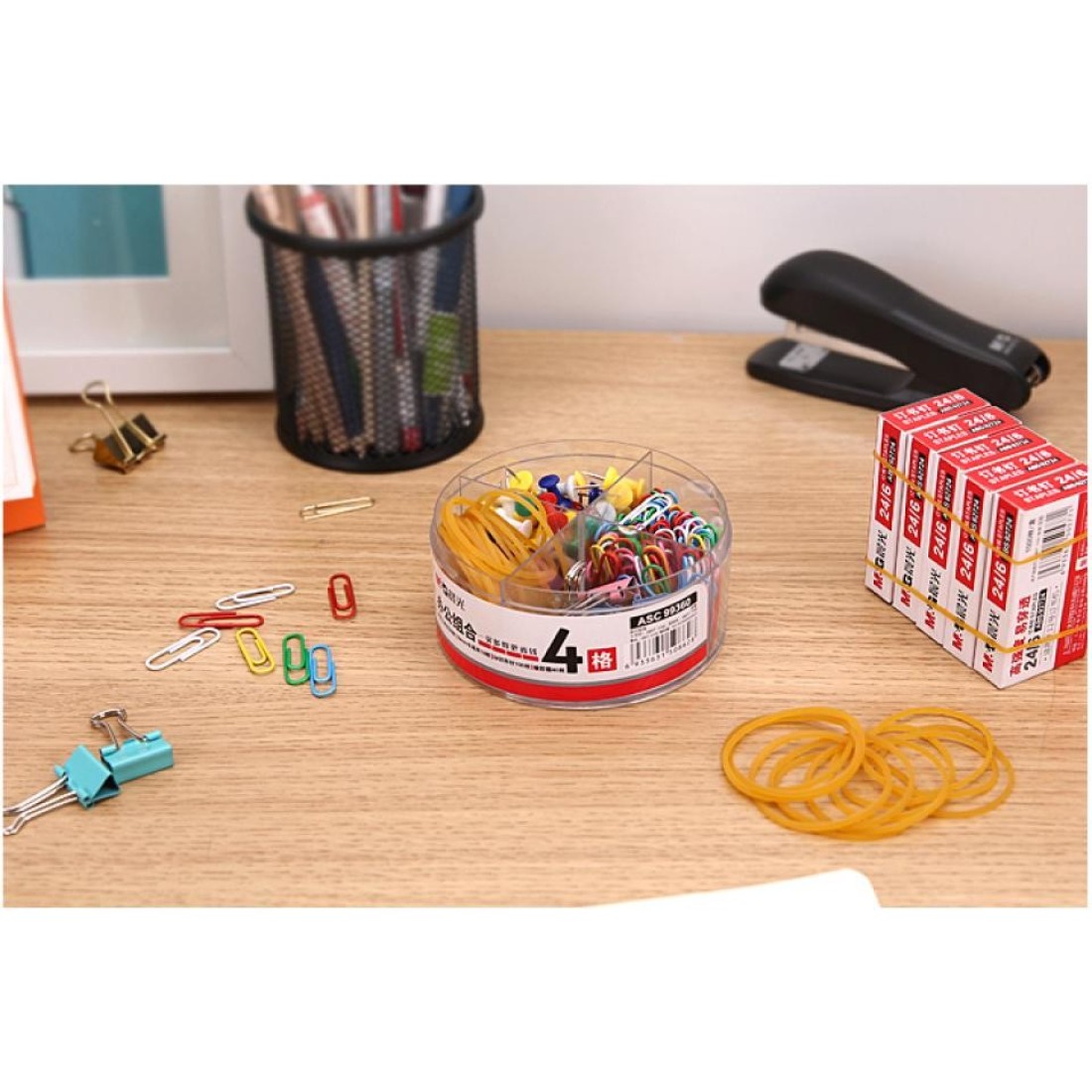 Aiwanto Stationary Set All in One Stationary Paper Pins Binder Clips Stamp Pins