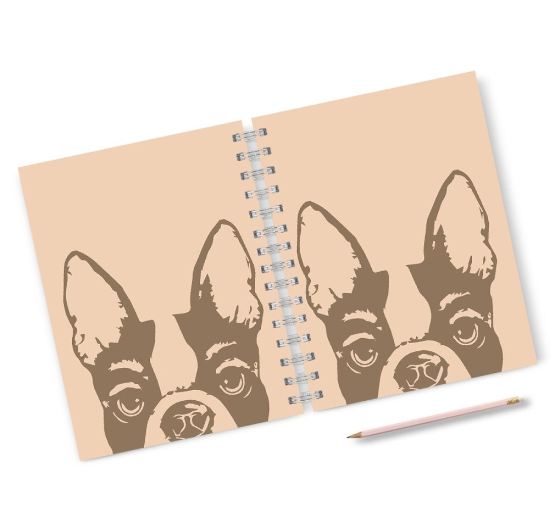 Loud Universe Hardcover Notebook K9 Brown Animal Spiral Notebook with Premium High Quality Paper A5 Size
