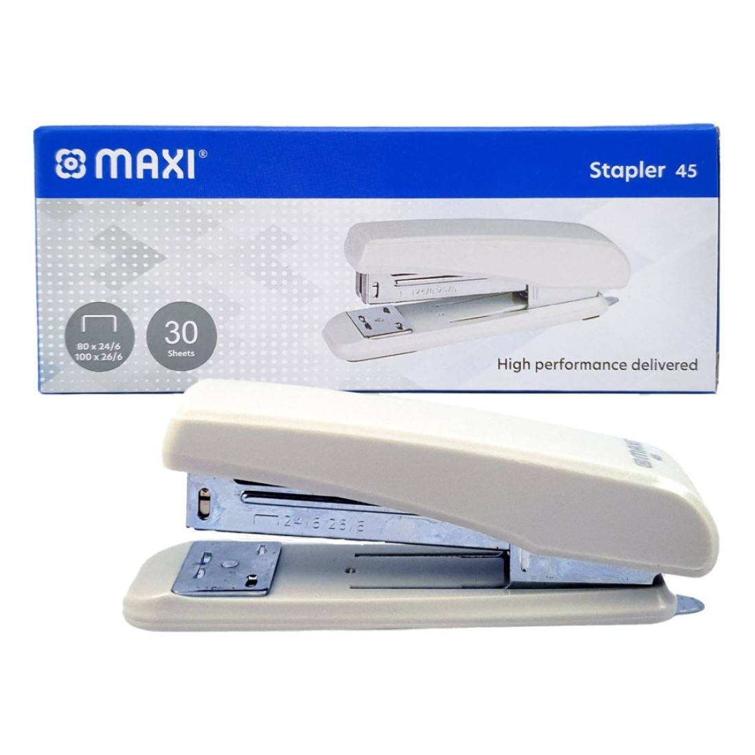 Maxi Stapler 45 30 Sheets with Staple Remover and Staples 26/6-1M 2 PCS