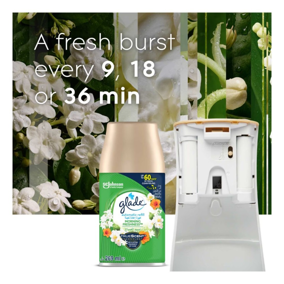 Glade Morning Freshness Automatic Spray With Dispenser Clear 269ml