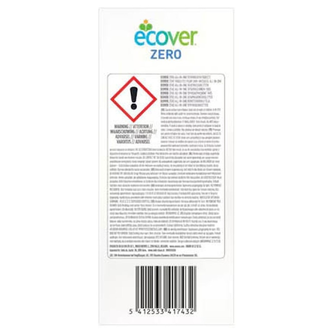 Ecover Zero Percentage All-in-One Dishwasher Tablets 25 Tablets, Pack of 2
