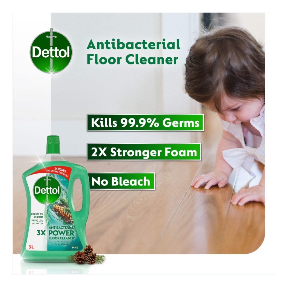 Dettol Anti Bacterial All Purpose And Floor Cleaner Pine 3L And Trigger Lemon 500ml