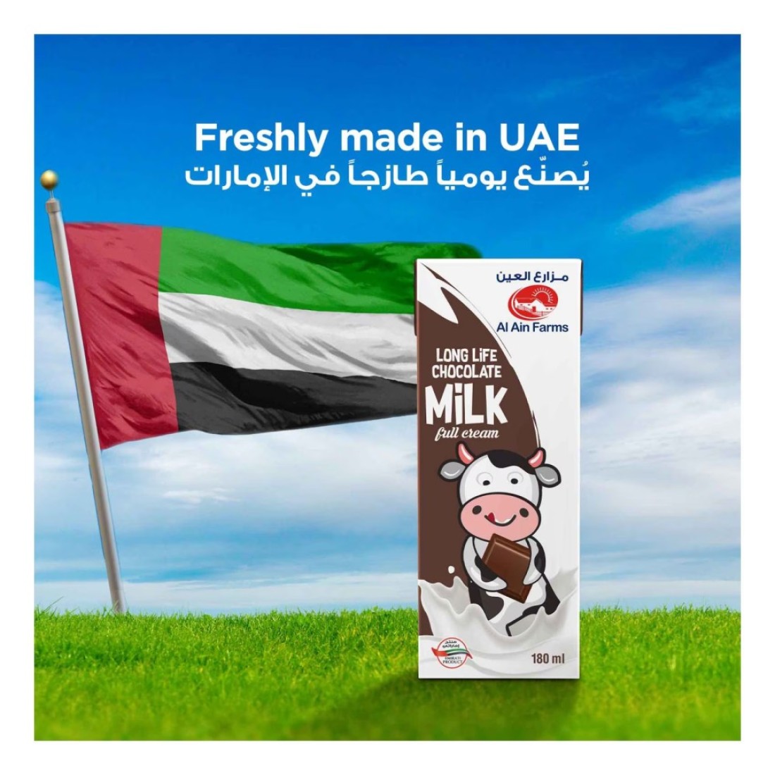Al Ain Long Life Chocolate Milk 180ml Pack of 6
